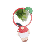 Maxbell Maxbell Cute Cartoon Pattern Wooden Mirror Kids Hand Pocket Mirror Cosplay Toys #10