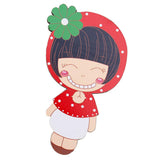 Maxbell Maxbell Cute Cartoon Pattern Wooden Mirror Kids Hand Pocket Mirror Cosplay Toys #10