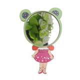 Maxbell Maxbell Cute Cartoon Pattern Wooden Mirror Kids Hand Pocket Mirror Cosplay Toys #13