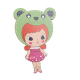 Maxbell Maxbell Cute Cartoon Pattern Wooden Mirror Kids Hand Pocket Mirror Cosplay Toys #13