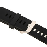 Maxbell Durable Men Silicone Waterproof Sports Watchband Strap Deployment Clasp 22mm
