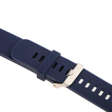 Maxbell Durable Men Silicone Waterproof Sports Watchband Strap Deployment Clasp 22mm