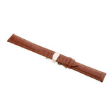 Maxbell Leather Watch Band Butterfly Deployment Clasp Buckle Brown 20mm - Aladdin Shoppers
