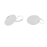 Maxbell 12 Pieces Leveback Earring Pad Glue On Findings Jewelry Making Silver White - Aladdin Shoppers