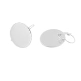 Maxbell 12 Pieces Leveback Earring Pad Glue On Findings Jewelry Making Silver White - Aladdin Shoppers