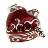 Maxbell 2 Pieces Blue Red Enamel Love Heart Cremation Keepsake Urn Memorial Pendant
