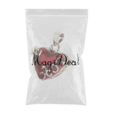 Maxbell 2 Pieces Blue Red Enamel Love Heart Cremation Keepsake Urn Memorial Pendant