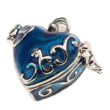 Maxbell 2 Pieces Blue Red Enamel Love Heart Cremation Keepsake Urn Memorial Pendant