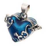 Maxbell 2 Pieces Blue Red Enamel Love Heart Cremation Keepsake Urn Memorial Pendant