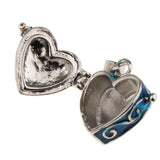 Maxbell 2 Pieces Blue Red Enamel Love Heart Cremation Keepsake Urn Memorial Pendant