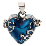 Maxbell 2 Pieces Blue Red Enamel Love Heart Cremation Keepsake Urn Memorial Pendant