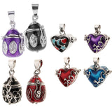 Maxbell Black Enamel Openable Ash Urn Pendant and Necklace Wax Cords Jewelry Set