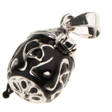 Maxbell Black Enamel Openable Ash Urn Pendant and Necklace Wax Cords Jewelry Set