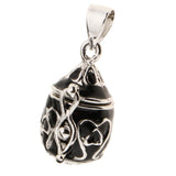 Maxbell Black Enamel Openable Ash Urn Pendant and Necklace Wax Cords Jewelry Set