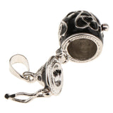 Maxbell Black Enamel Openable Ash Urn Pendant and Necklace Wax Cords Jewelry Set