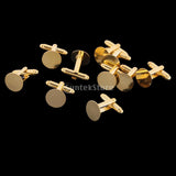 Maxbell 20 Pieces Copper Cufflinks Blanks Base Setting Jewelry Making 16mm