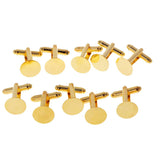 Maxbell 20 Pieces Copper Cufflinks Blanks Base Setting Jewelry Making 16mm