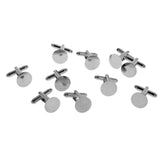 Maxbell 20 Pieces Copper Cufflinks Blanks Base Setting Jewelry Making 16mm