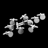 Maxbell 20 Pieces Copper Cufflinks Blanks Base Setting Jewelry Making 16mm