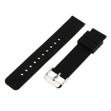 Maxbell 20mm Silicone Waterproof Sports Watchband Strap Deployment Clasp Black - Aladdin Shoppers