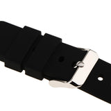 Maxbell 20mm Silicone Waterproof Sports Watchband Strap Deployment Clasp Black - Aladdin Shoppers