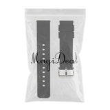 Maxbell 20mm Silicone Waterproof Sports Watchband Strap Deployment Clasp Black - Aladdin Shoppers