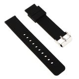 Maxbell 20mm Silicone Waterproof Sports Watchband Strap Deployment Clasp Black - Aladdin Shoppers