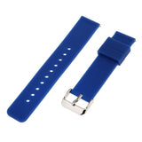 Maxbell 20mm Silicone Waterproof Sports Watchband Strap Deployment Clasp Blue
