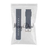 Maxbell 20mm Silicone Waterproof Sports Watchband Strap Deployment Clasp Navy Blue - Aladdin Shoppers