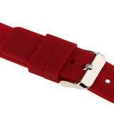 Maxbell 20mm Silicone Waterproof Sports Watchband Strap Deployment Clasp Wine Red - Aladdin Shoppers