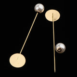 Maxbell 10Pcs Pearl Lapel Stick Pin Base Brooch Glue on Collar Suit Lapel Pin 78mm - Aladdin Shoppers