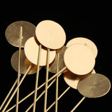 Maxbell 10Pcs Pearl Lapel Stick Pin Base Brooch Glue on Collar Suit Lapel Pin 78mm - Aladdin Shoppers
