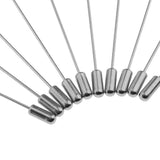 Maxbell 2x10Pcs Silver Lapel Stick Pin Base Brooch Glue on Collar Suit Lapel Pin 15mm