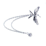 Maxbell Tassel Chain Brooch Flying Eagle Women Men's Tassel Brooch Corsage Silver - Aladdin Shoppers