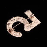 Maxbell 2 Pieces Crystal Rhinestone Imitation Pearls Number 5 Brooch Pin Jewelry