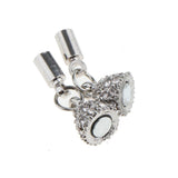 5 Pieces Rhinestone Inlay Magnetic Clasps for Necklace Bracelet Connector