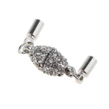 5 Pieces Rhinestone Inlay Magnetic Clasps for Necklace Bracelet Connector