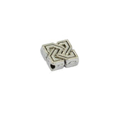 Maxbell 100 Pieces Celtic Knot Square Shape Tibetan Silver Loose Beads Jewelry Findings - Aladdin Shoppers