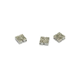 Maxbell 100 Pieces Celtic Knot Square Shape Tibetan Silver Loose Beads Jewelry Findings - Aladdin Shoppers