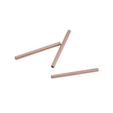 Maxbell 200 Pieces Rose Gold and Silver White Straight Tube Spacer Beads 20mmx1.5mm