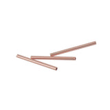 Maxbell 200 Pieces Rose Gold and Silver White Straight Tube Spacer Beads 20mmx1.5mm