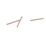 Maxbell 200 Pieces Rose Gold and Silver White Straight Tube Spacer Beads 20mmx1.5mm