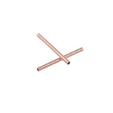 Maxbell 200 Pieces Rose Gold and Silver White Straight Tube Spacer Beads 20mmx1.5mm