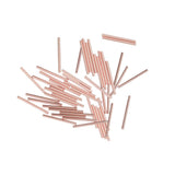 Maxbell 200 Pieces Rose Gold and Silver White Straight Tube Spacer Beads 20mmx1.5mm
