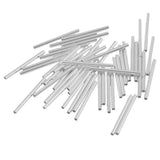 Maxbell 200 Pieces Rose Gold and Silver White Straight Tube Spacer Beads 20mmx1.5mm