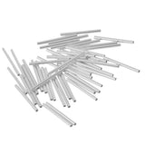 Maxbell 200 Pieces Rose Gold and Silver White Straight Tube Spacer Beads 20mmx1.5mm