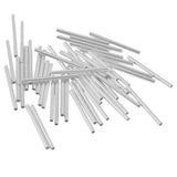 Maxbell 200 Pieces Rose Gold and Silver White Straight Tube Spacer Beads 20mmx1.5mm
