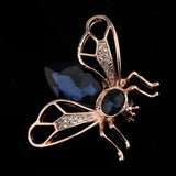 Maxbell Maxbell Crystal Rhinestone Bee Brooches Hijab Pins for women Jewelry Gift Blue