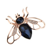 Maxbell Crystal Rhinestone Bee Brooches Hijab Pins for women Jewelry Gift Blue - Aladdin Shoppers