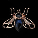 Maxbell Crystal Rhinestone Bee Brooches Hijab Pins for women Jewelry Gift Blue - Aladdin Shoppers